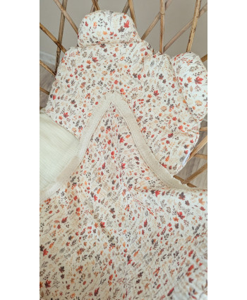 Komplet muślinowy listki